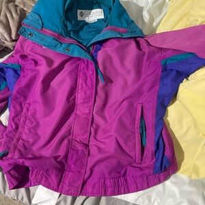 Vintage 90s girl's Columbia bugaboo ski jacket in pink